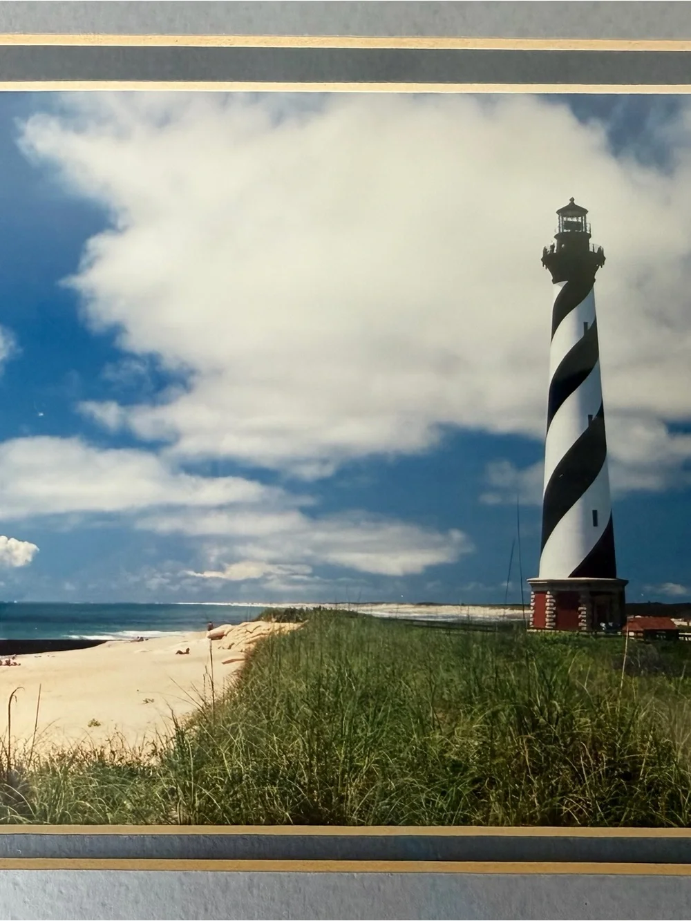Frank Lord Hatteras Light NC Framed Signed Lighthouse Coastal Photo Print